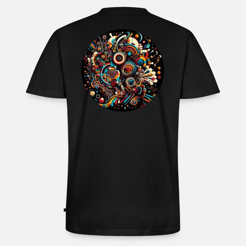 Afro Style Musik Kunst, Explosion der Farben - Männer Premium Bio T-Shirt mit V-Ausschnitt - Schwarz