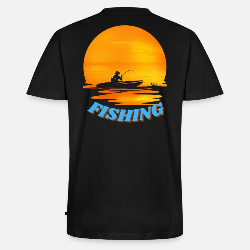 Fisch-Angriff - Männer Premium Bio T-Shirt mit V-Ausschnitt - Schwarz