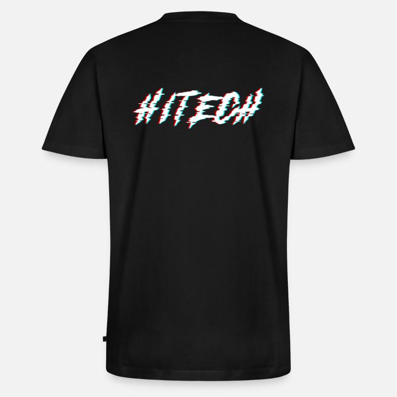 Hitech | Psytrance Subgenre - Männer Premium Bio T-Shirt mit V-Ausschnitt - Schwarz