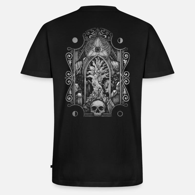 Dunkle Visionen - Männer Premium Bio T-Shirt mit V-Ausschnitt - Schwarz