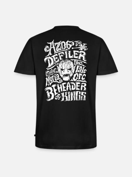 The Hobbit Azog The Defiler And His Titles - Men's Premium Organic T-shirt with V-neck - black