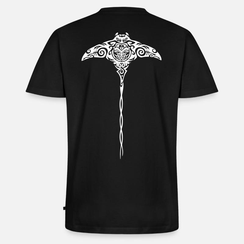 Aloha Ray - Männer Premium Bio T-Shirt mit V-Ausschnitt - Schwarz