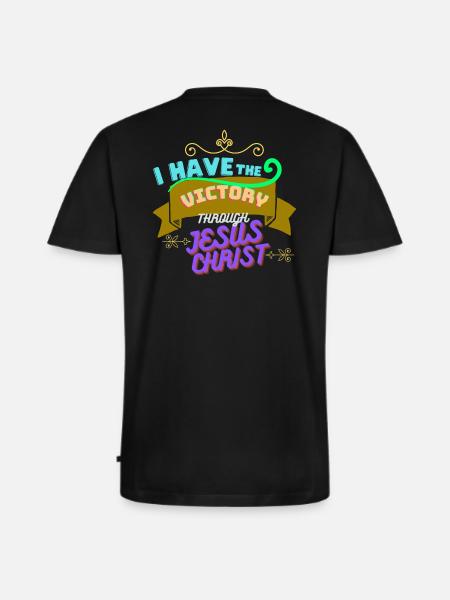 Victory - Männer Premium Bio T-Shirt mit V-Ausschnitt - Schwarz