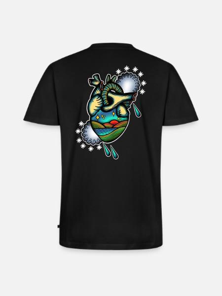 landscape - Men's Premium Organic T-shirt with V-neck - black
