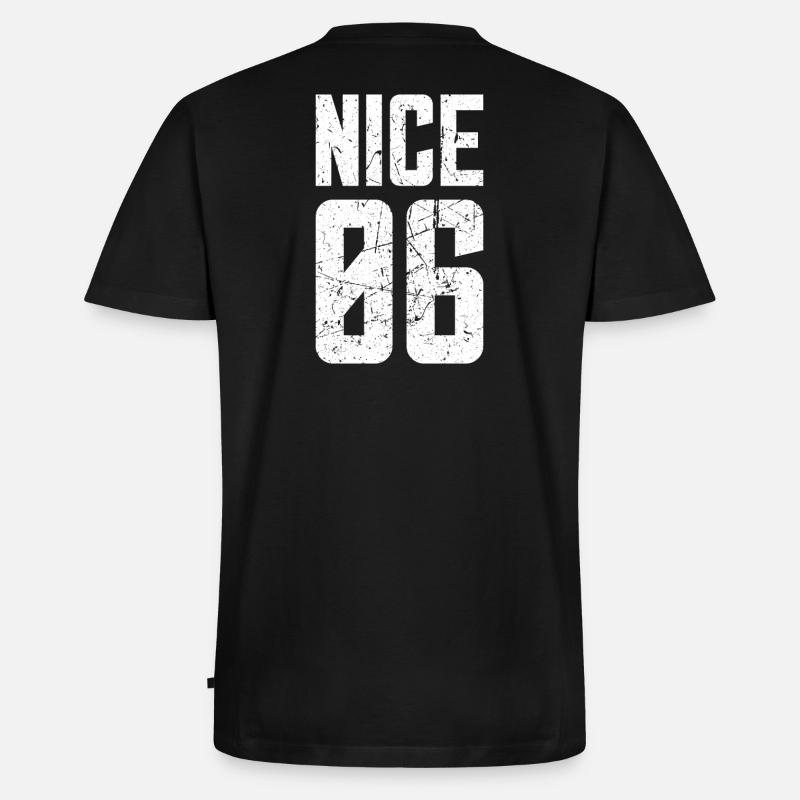 Nice 06 Frankreich Kennzeichen - Männer Premium Bio T-Shirt mit V-Ausschnitt - Schwarz