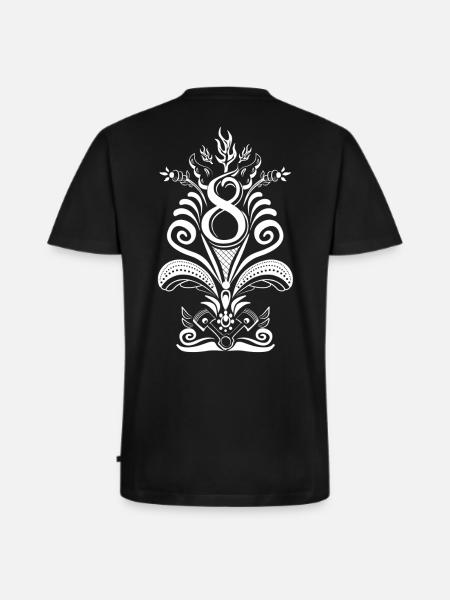 Kurbits V8 No:2 - weiß - Männer Premium Bio T-Shirt mit V-Ausschnitt - Schwarz