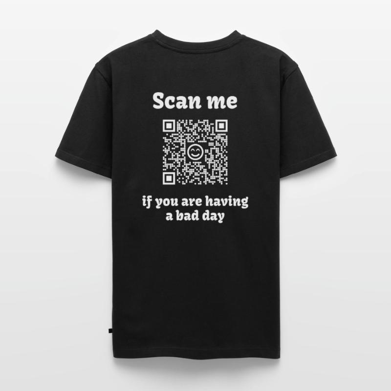 QR-Code mit liebevoller Botschaft Männer Premium Bio T-Shirt mit V-Ausschnitt