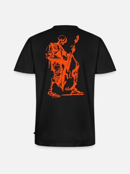 Contrabass Orangeman - Men's Premium Organic T-shirt with V-neck - black