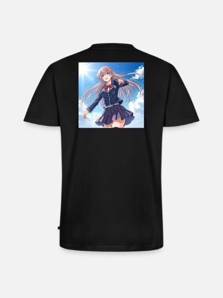 Sonnensturm Schuluniform Heldin - Männer Premium Bio T-Shirt mit V-Ausschnitt - Schwarz