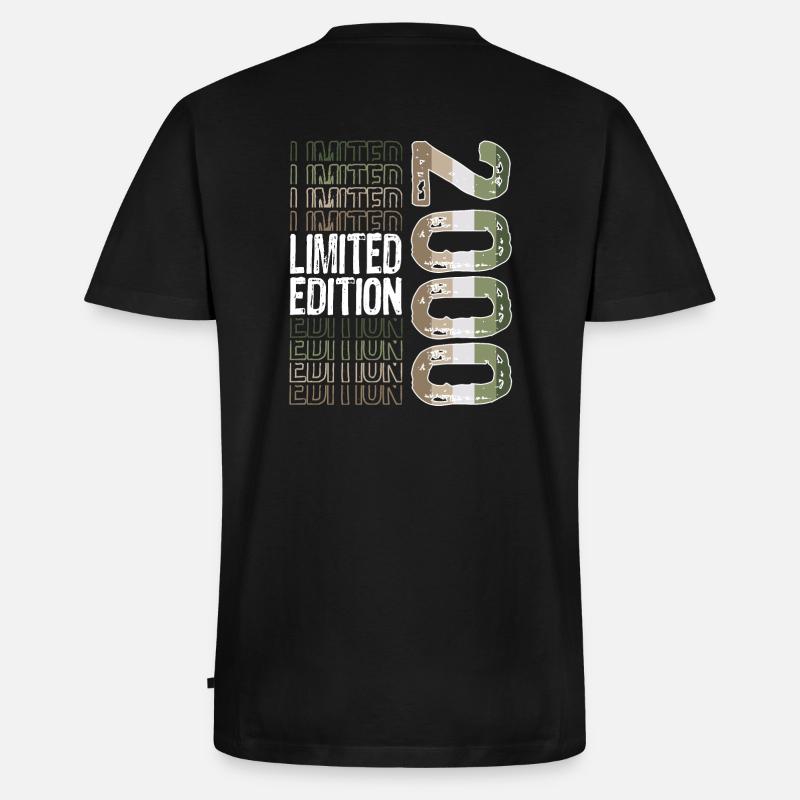 Limited Edition seit 2000 Geburtstag Vintage 2000 - Männer Premium Bio T-Shirt mit V-Ausschnitt - Schwarz