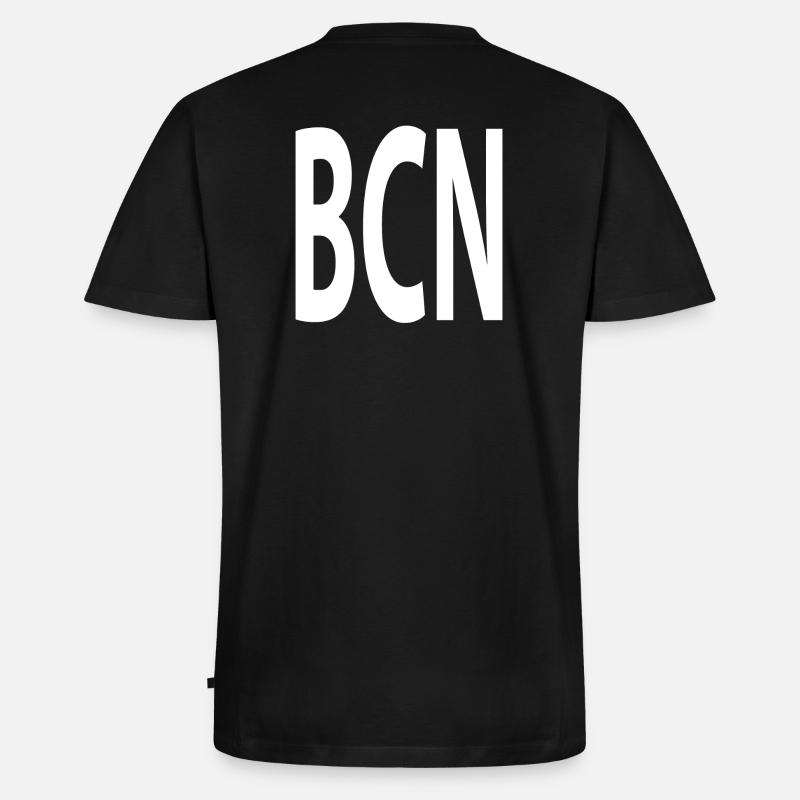 BCN Barcelona - Männer Premium Bio T-Shirt mit V-Ausschnitt - Schwarz