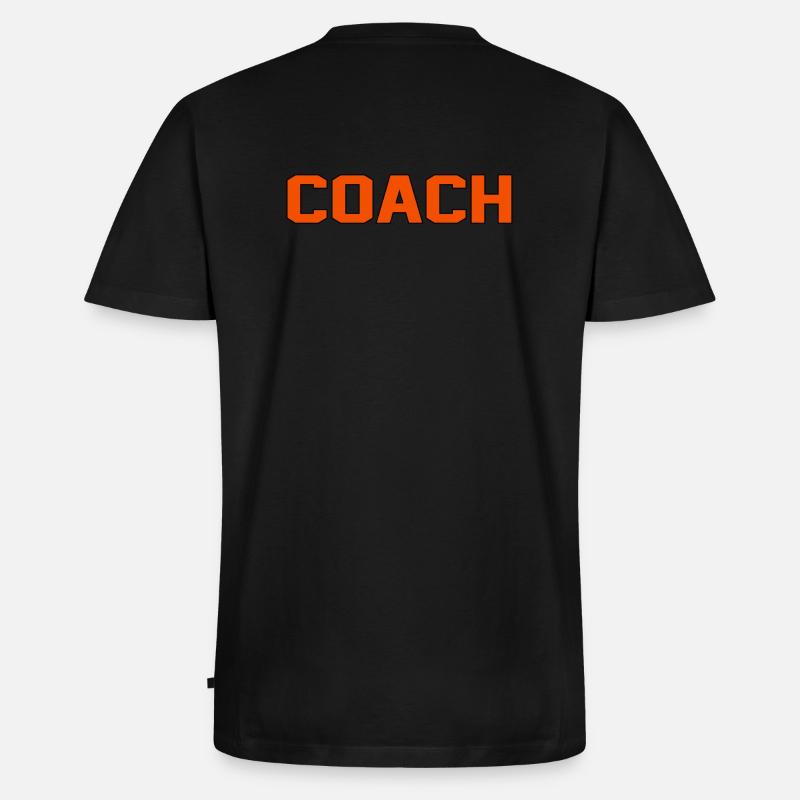 Coach - Trainer - Männer Premium Bio T-Shirt mit V-Ausschnitt - Schwarz
