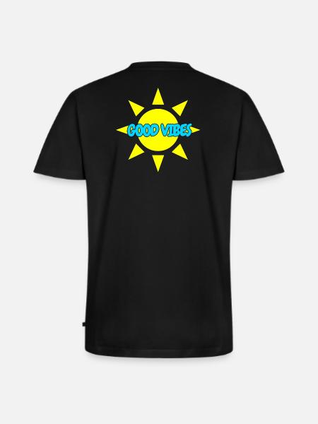 GOOD VIBES - Men's Premium Organic T-shirt with V-neck - black