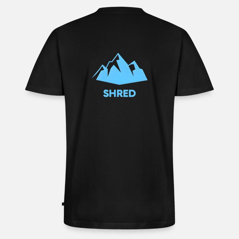 SHRED Mountain - Männer Premium Bio T-Shirt mit V-Ausschnitt - Schwarz