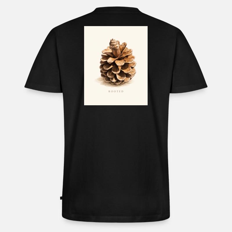 Rooted - Männer Premium Bio T-Shirt mit V-Ausschnitt - Schwarz