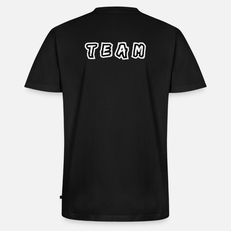 Team - Männer Premium Bio T-Shirt mit V-Ausschnitt - Schwarz