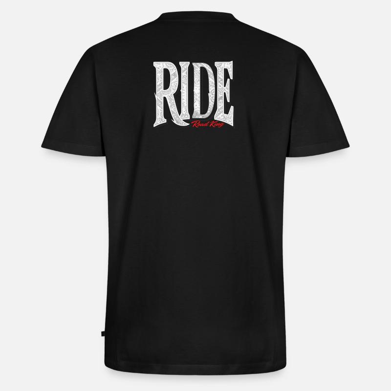 Ride Road King - Männer Premium Bio T-Shirt mit V-Ausschnitt - Schwarz