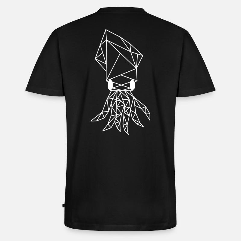 Squid - Männer Premium Bio T-Shirt mit V-Ausschnitt - Schwarz