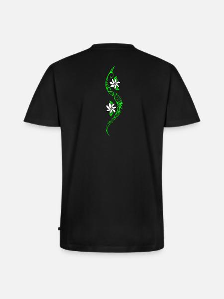 TAITIARE (green) - Men's Premium Organic T-shirt with V-neck - black