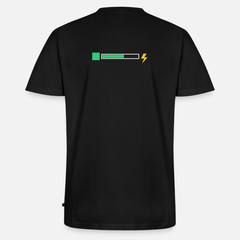 Energy - Männer Premium Bio T-Shirt mit V-Ausschnitt - Schwarz