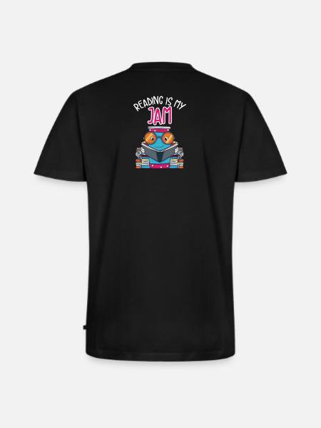 Bücher lesen Geschenk - Männer Premium Bio T-Shirt mit V-Ausschnitt - Schwarz