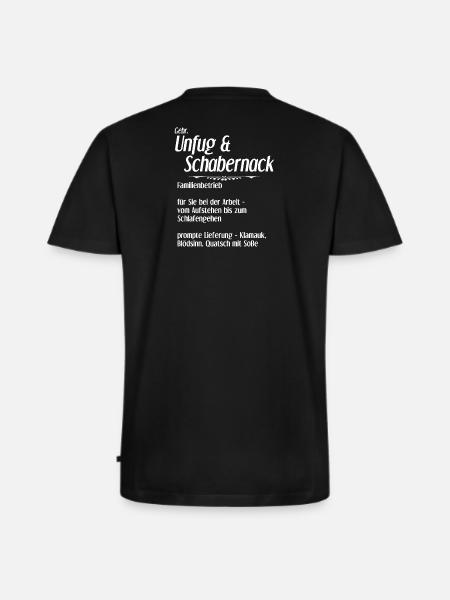 Unfug und Schabernack - Männer Premium Bio T-Shirt mit V-Ausschnitt - Schwarz