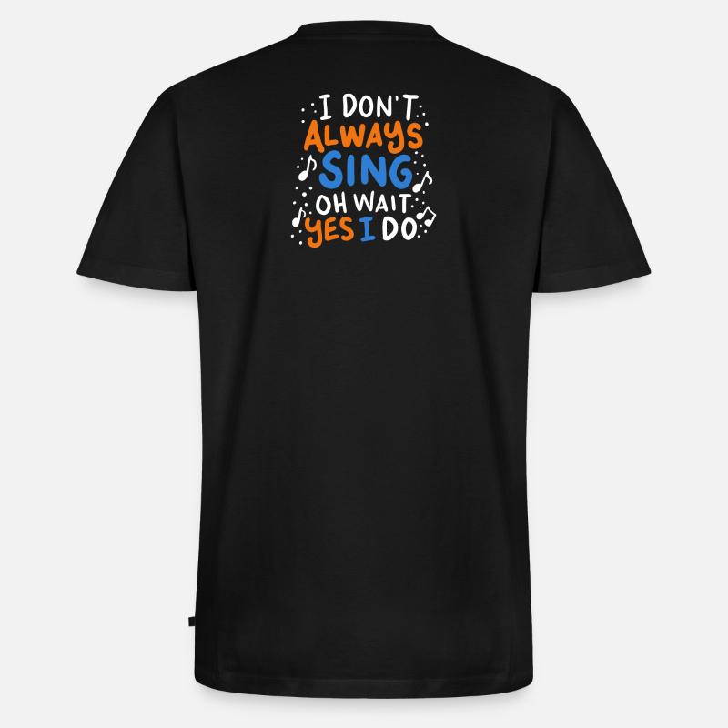 Sänger - Männer Premium Bio T-Shirt mit V-Ausschnitt - Schwarz