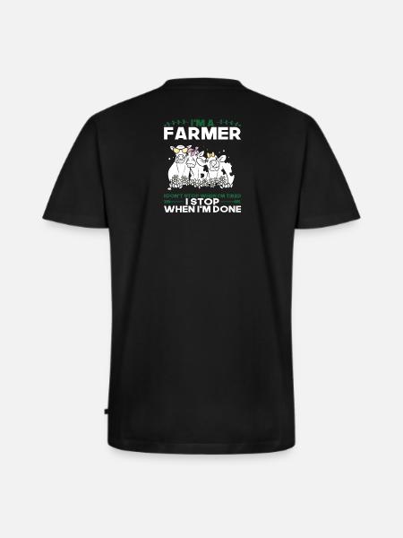 Farmer Saying Gift - Men's Premium Organic T-shirt with V-neck - black