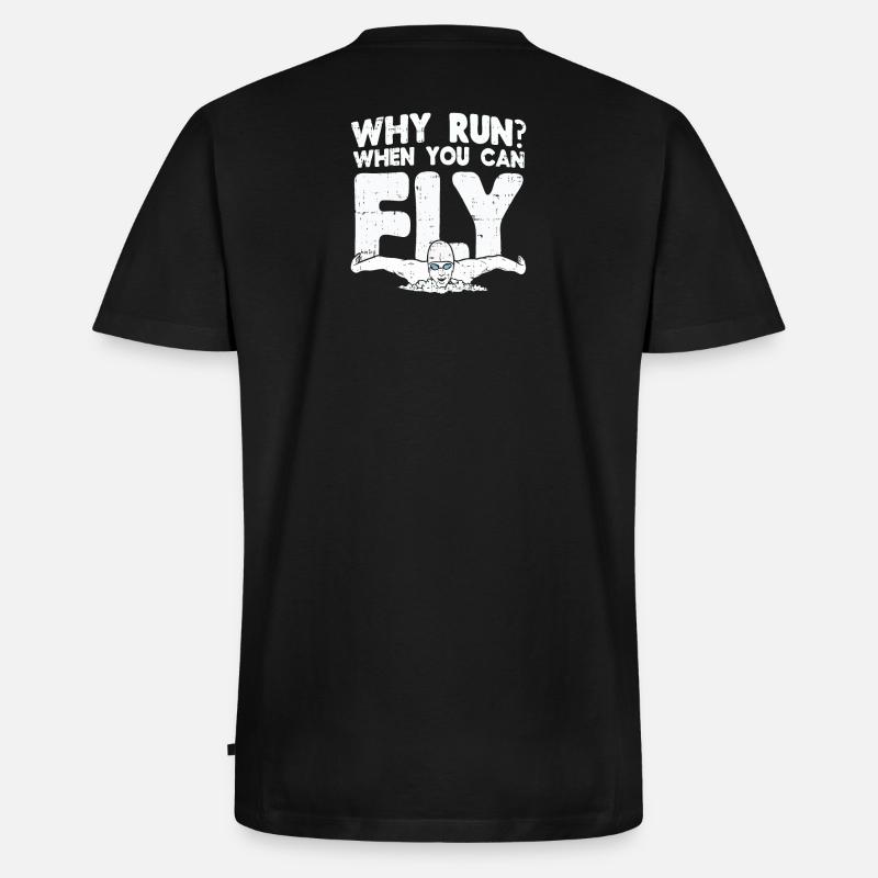 Schwimmen Schwimmer Geschenk - Männer Premium Bio T-Shirt mit V-Ausschnitt - Schwarz