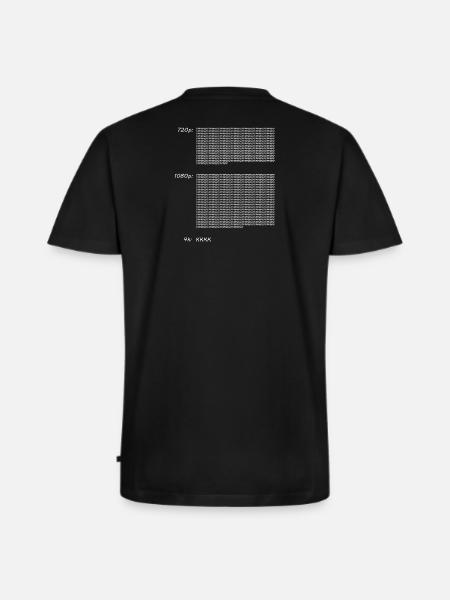 720P1080P4K white - Men's Premium Organic T-shirt with V-neck - black