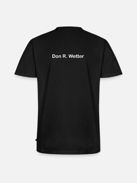 Don R. Wetter - Männer Premium Bio T-Shirt mit V-Ausschnitt - Schwarz