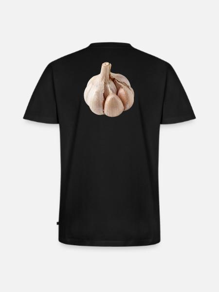 Garlic Vegan cuisine mediterranean - Men's Premium Organic T-shirt with V-neck - black