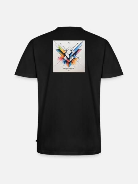 Chaos trifft Struktur - Männer Premium Bio T-Shirt mit V-Ausschnitt - Schwarz