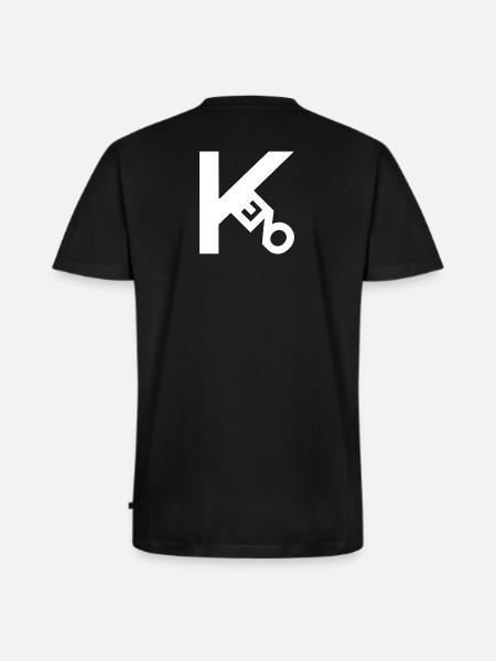Keno white - Men's Premium Organic T-shirt with V-neck - black