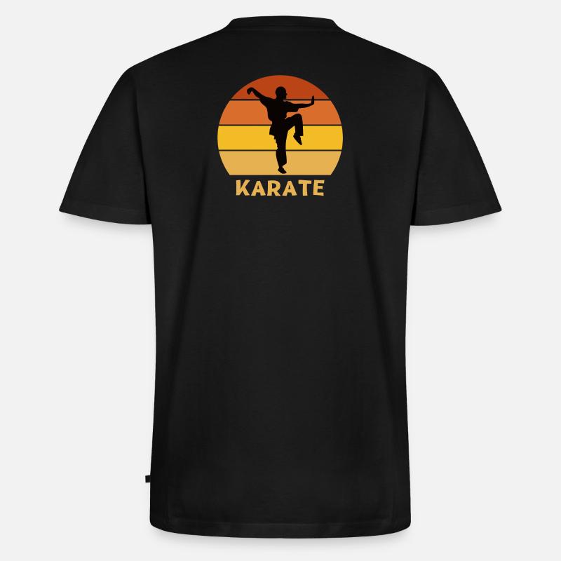 Karate, Karate-Fan, mach Karate - Männer Premium Bio T-Shirt mit V-Ausschnitt - Schwarz