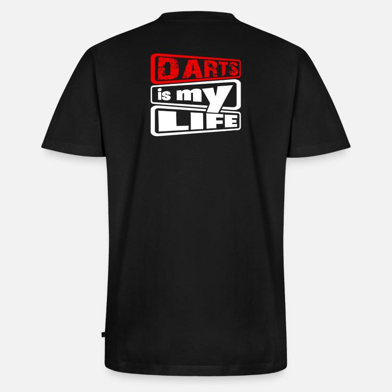 Dart,Darts is my Life 2 - Männer Premium Bio T-Shirt mit V-Ausschnitt - Schwarz