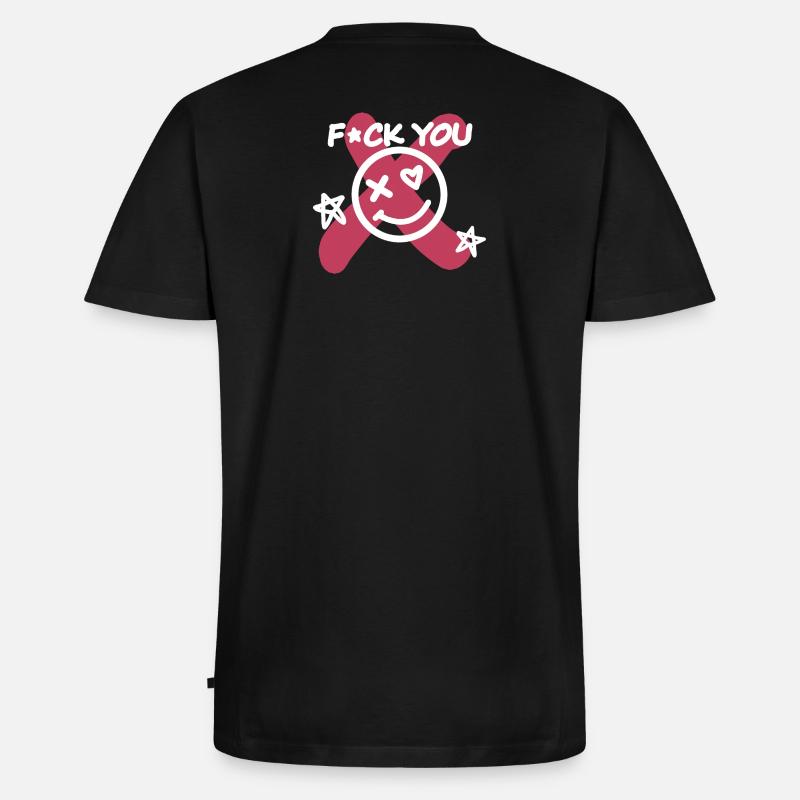 Fick dich! - Männer Premium Bio T-Shirt mit V-Ausschnitt - Schwarz