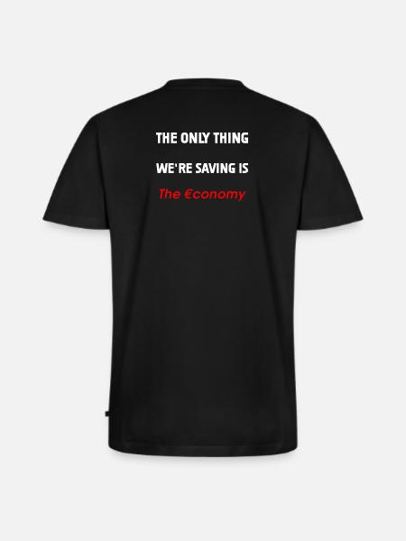 Saving the Economy - Men's Premium Organic T-shirt with V-neck - black