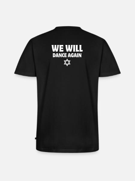Israel, we will dance again - Men's Premium Organic T-shirt with V-neck - black