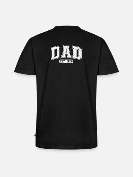 Dad 2026 Dad est 2026 - Men's Premium Organic T-shirt with V-neck - black