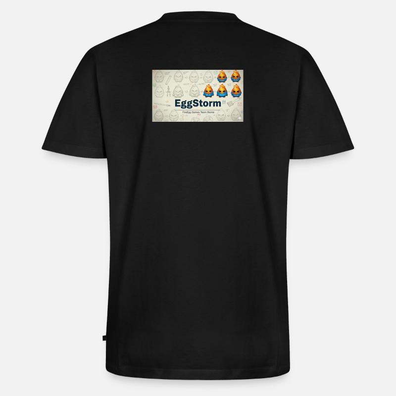 FireEgg Games Team - Männer Premium Bio T-Shirt mit V-Ausschnitt - Schwarz