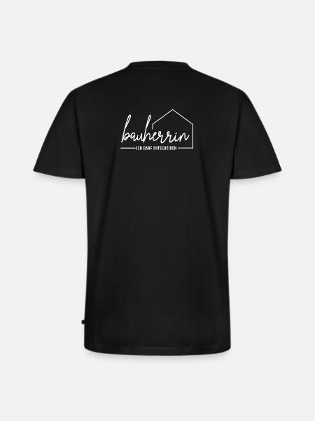 Bauherrin - ich darf entscheiden - Männer Premium Bio T-Shirt mit V-Ausschnitt - Schwarz