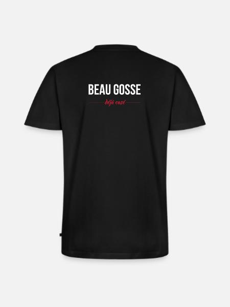 Beau gosse déja casé - T-shirt encolure en V Premium bio Homme - noir