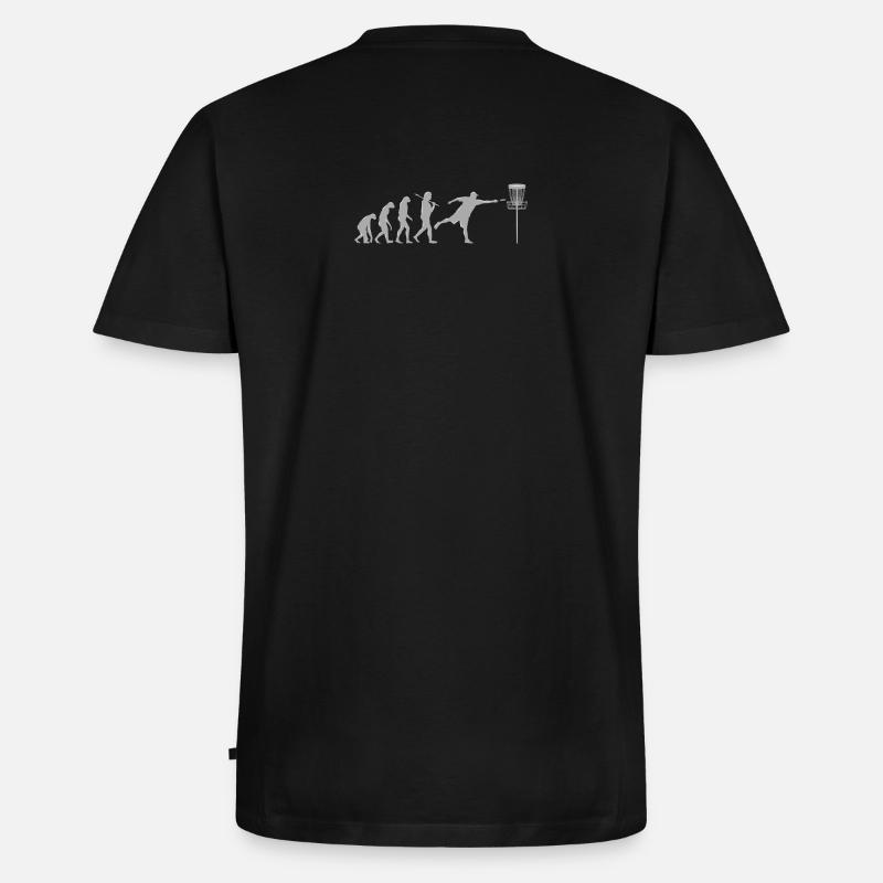 Disc Golf Evolution - Männer Premium Bio T-Shirt mit V-Ausschnitt - Schwarz