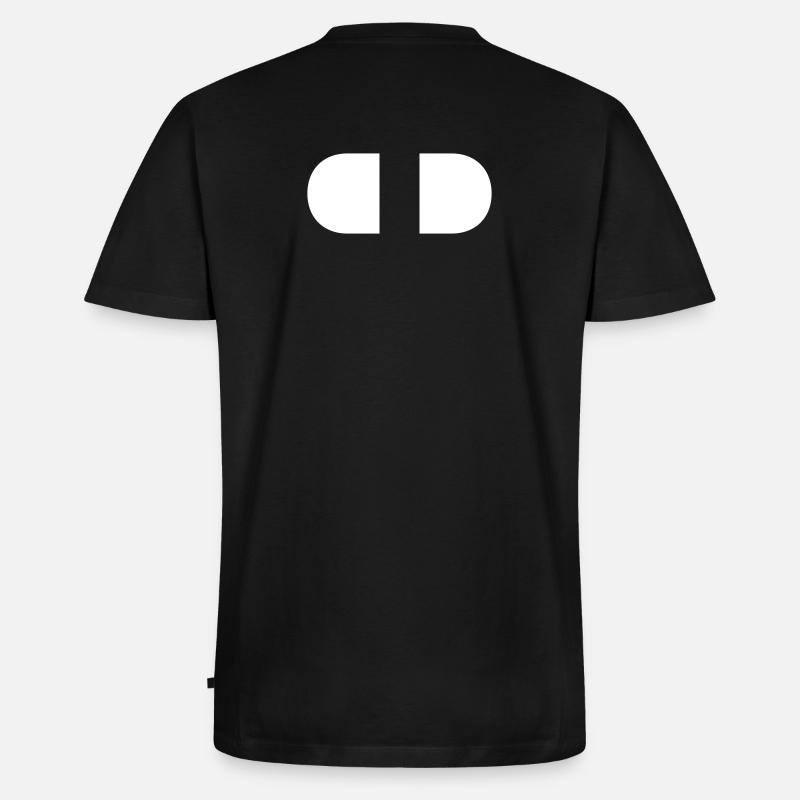 controller-split-weiss - Männer Premium Bio T-Shirt mit V-Ausschnitt - Schwarz