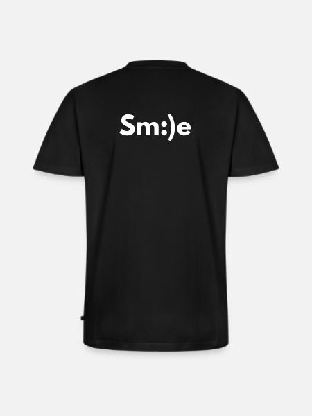Smiling, smiling, smiling - Men's Premium Organic T-shirt with V-neck - black