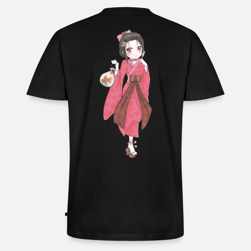 Manga - Men's Premium Organic T-shirt with V-neck - black