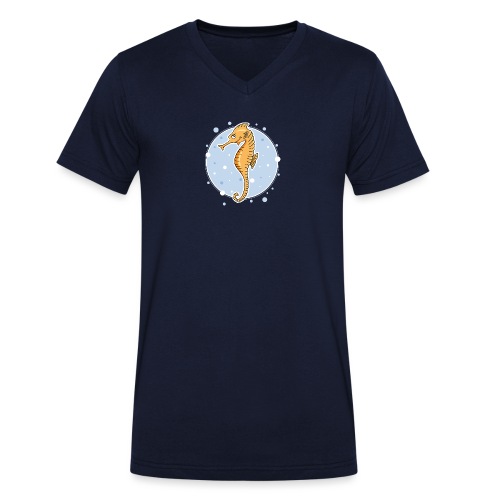 Seepferdchen - Männer Bio-T-Shirt mit V-Ausschnitt von Stanley & Stella