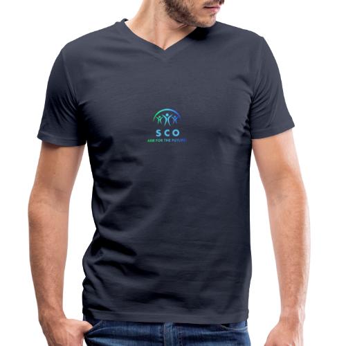 SCO fbg RGB wei ƒ hellblau - Männer Bio-T-Shirt mit V-Ausschnitt von Stanley & Stella