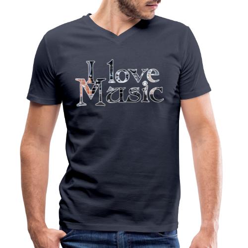I love Music - Männer Bio-T-Shirt mit V-Ausschnitt von Stanley & Stella